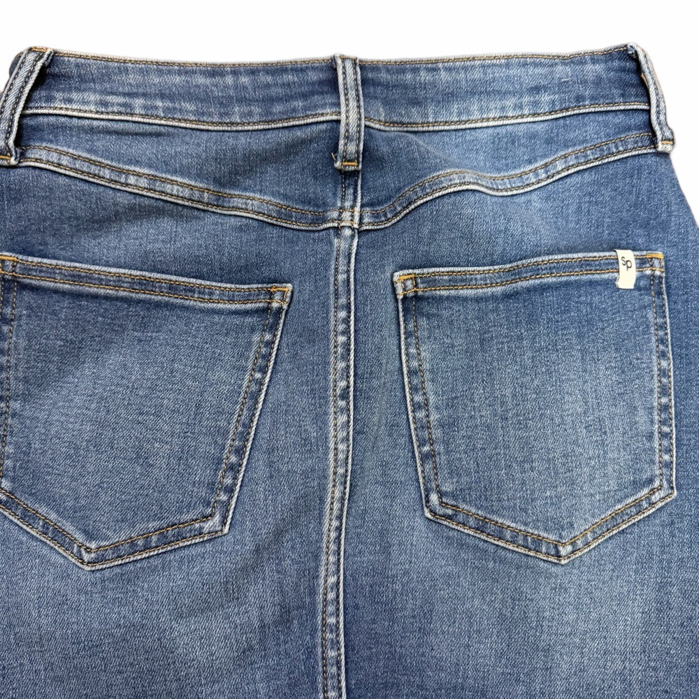 Sneak Peek Blue Denim Buttoned Skirt Size Small - Picture 8 of 14